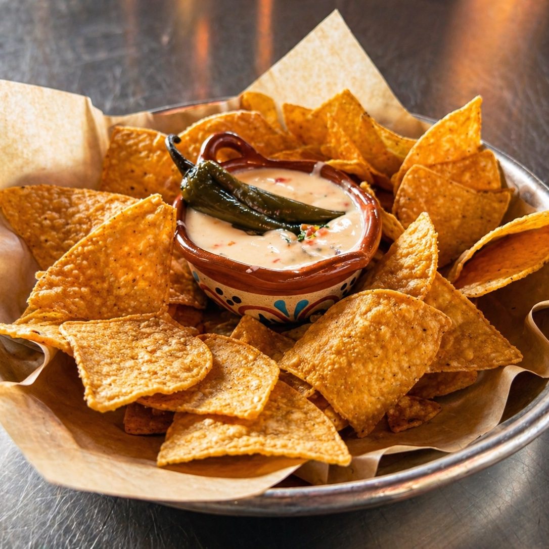 Queso and Chips.