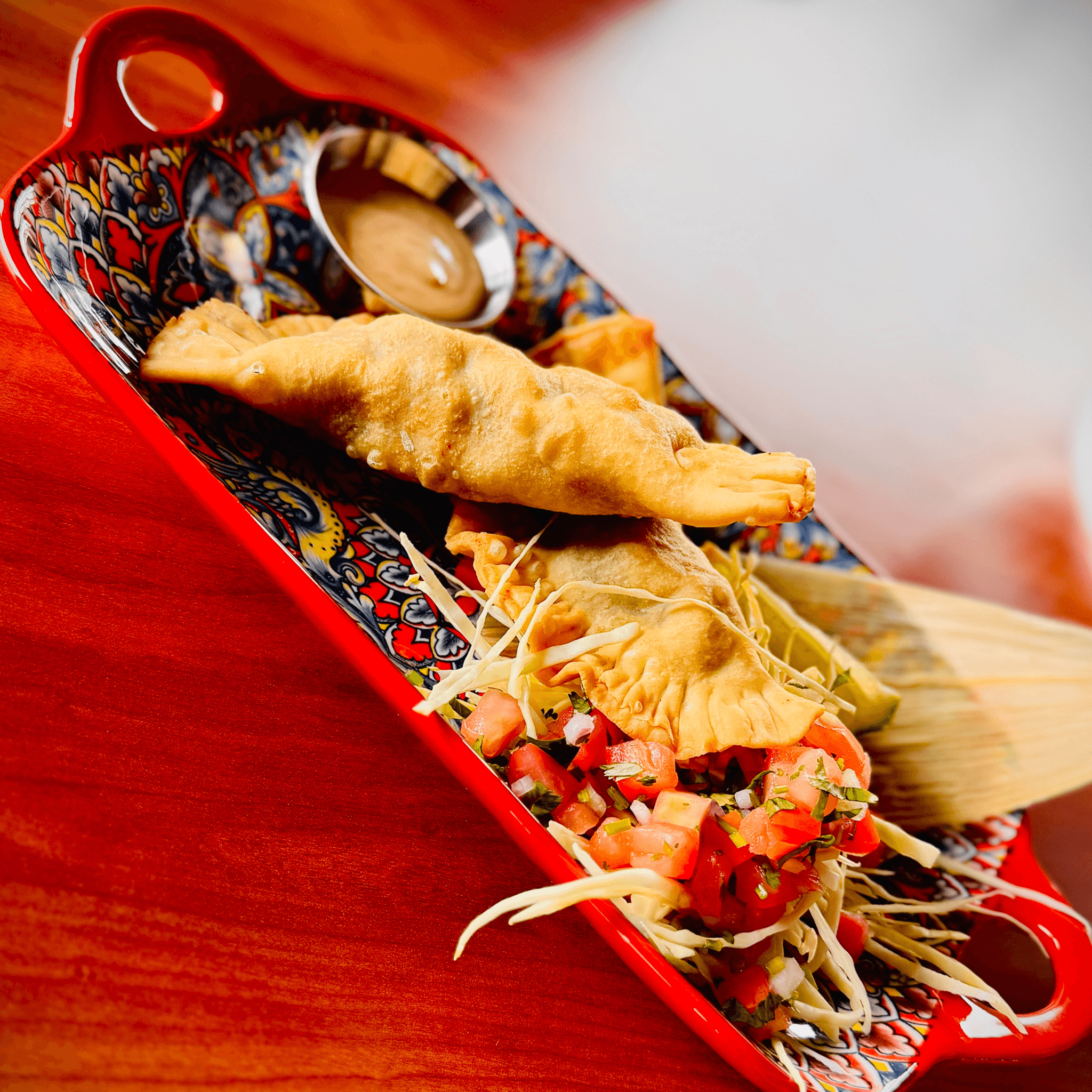 Veracruz Shrimp Empanadas.