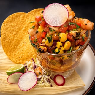 Rosted Corn Shrimp Ceviche